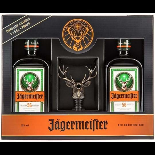 JAGGERMEISTER 50CL TWINPACK + STAGHEAD POURER
