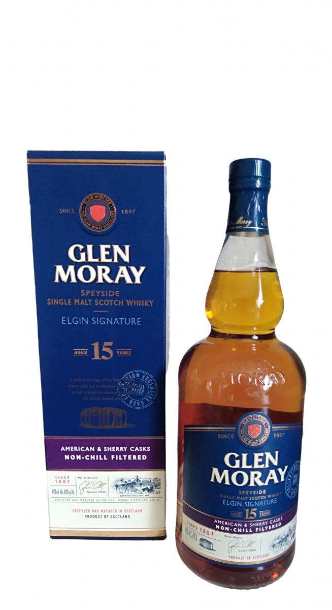 GLEN MORAY 15 YRS ELGIN SIGNATURE 1L